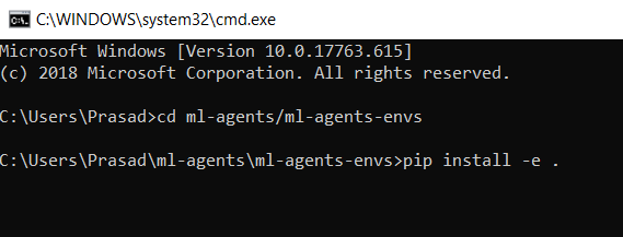 Downloading & Installing from the cloned ML-agents Repository