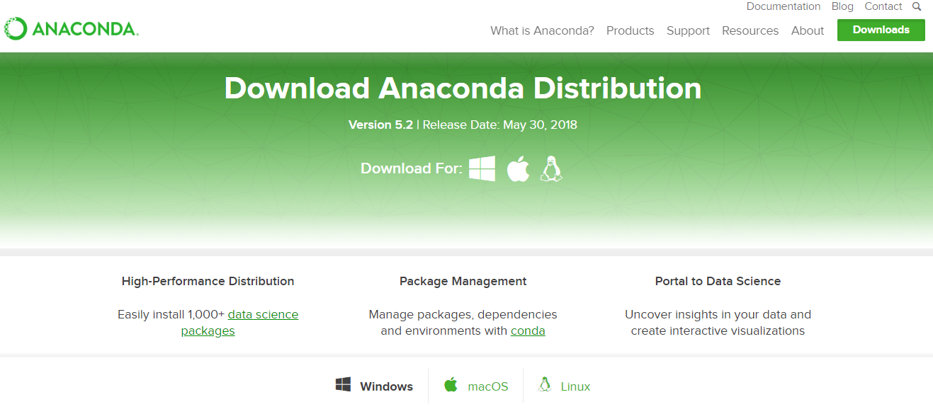 Downloading Anaconda
